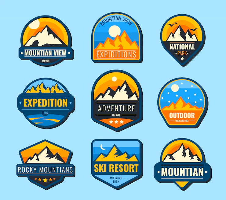 logotipos de montaña